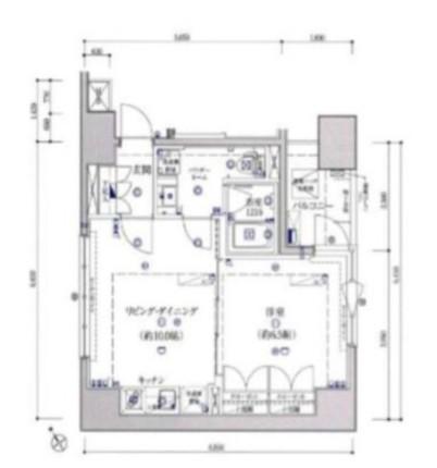 スパシエ上野ステーションプラザ(1LDK/9階)の間取り写真