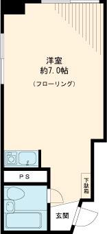 KOJIMA-BLDG(ワンルーム/3階)の間取り写真