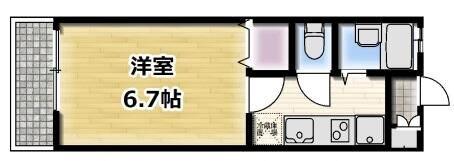 マリージュ横濱II(1K/3階)の間取り写真