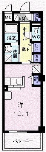 サニーキャンプ東雲I(ワンルーム/3階)の間取り写真