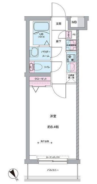 RELUXIA TOKYO イーストIII(1K/4階)の間取り写真