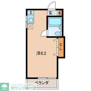 ホワイトKY(ワンルーム/1階)の間取り写真