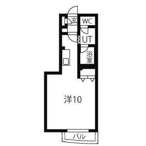 東洋ハイツA(1K/2階)の間取り写真