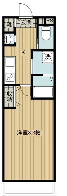 MAISON POLARIS(1K/2階)の間取り写真