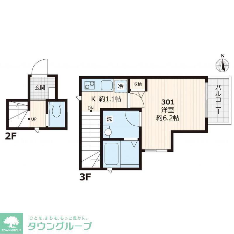 メゾンSK(1K/3階)の間取り写真