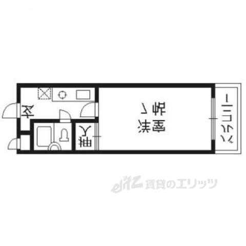 第16長栄アーバンハイツ五条(1K/2階)の間取り写真