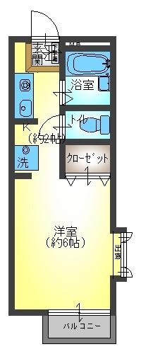 クレール(1K/2階)の間取り写真