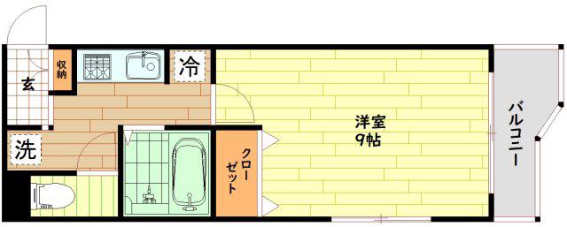 COLLECTION桜ノ宮II(1K/3階)の間取り写真