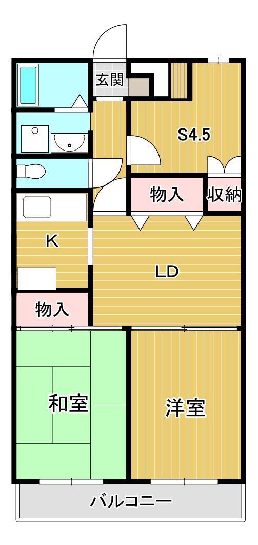 BCASA三郷中央RE-BORN(3DK/2階)の間取り写真