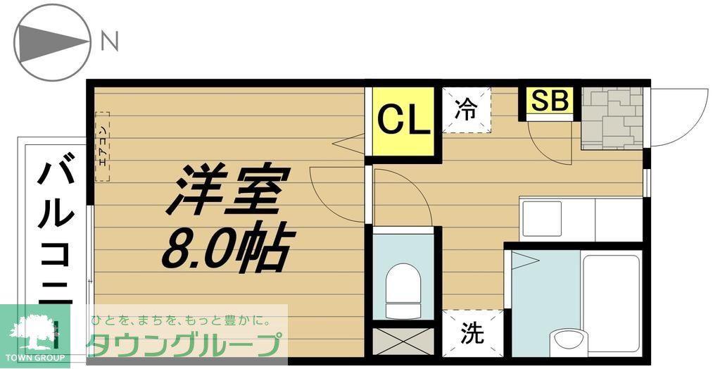 ビレジマルナ 50(1K/1階)の間取り写真