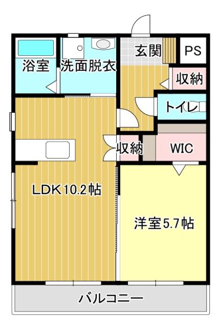 ソレアード(1LDK/2階)の間取り写真