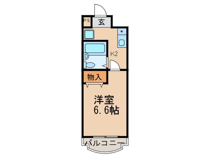 コスモリード溝の口(1K/6階)の間取り写真