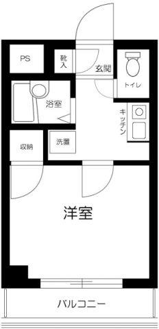 ルバデュソワール(1K/3階)の間取り写真