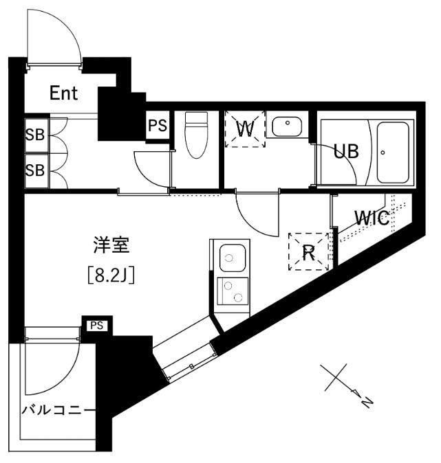 ARKMARK上池袋(ワンルーム/5階)の間取り写真