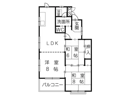 メゾン女鳥羽公園(3DK/2階)の間取り写真