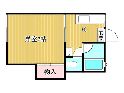 コーポ誠和(1K/2階)の間取り写真