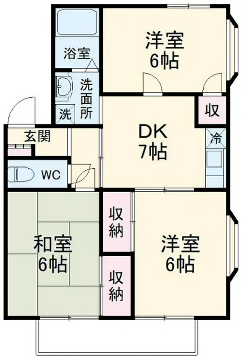 萬寿シティA 2階階 間取り