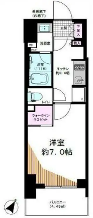 シティハウス東麻布 6階階 間取り