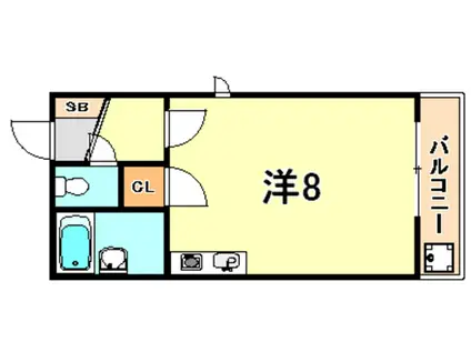 リンケージⅡ(ワンルーム/4階)の間取り写真