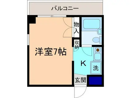 OMレジデンス金沢十三間町(1K/2階)の間取り写真