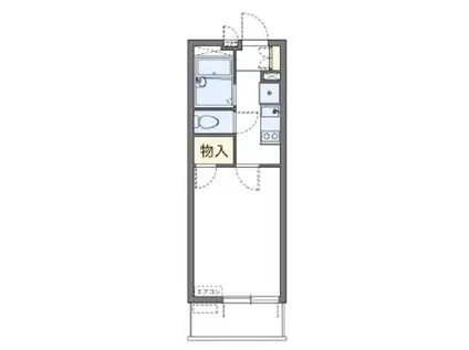 レオパレスときわマンションII(1K/1階)の間取り写真