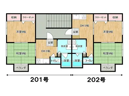 NKS伊岐須(2K/2階)の間取り写真