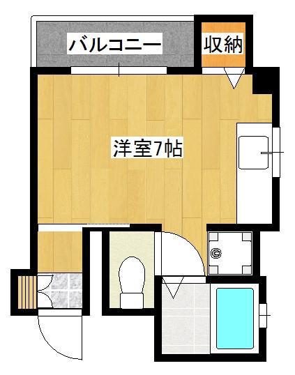 大森第8ビル(ワンルーム/2階)の間取り写真