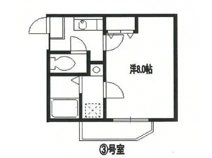 クレフラスト津福東(1K/1階)の間取り写真