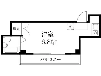 アミューズ柿崎(ワンルーム/4階)の間取り写真