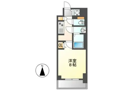 S-RESIDENCE栄イースト(1K/9階)の間取り写真