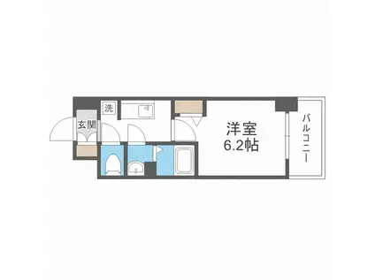 アドバンス大阪セレーノ(1K/4階)の間取り写真