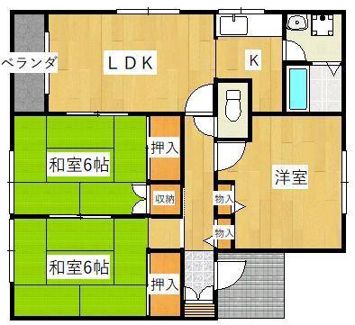 グラン・ディアス(3LDK/2階)の間取り写真