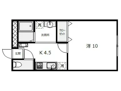 メゾンSAKA(1K/2階)の間取り写真