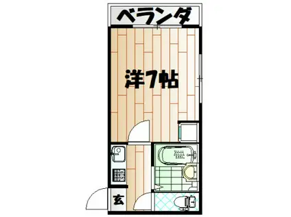 オリエンタル原町別院(1K/4階)の間取り写真