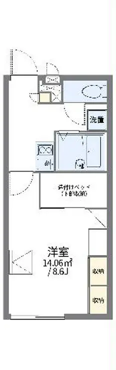 レオパレス江川 2階階 間取り