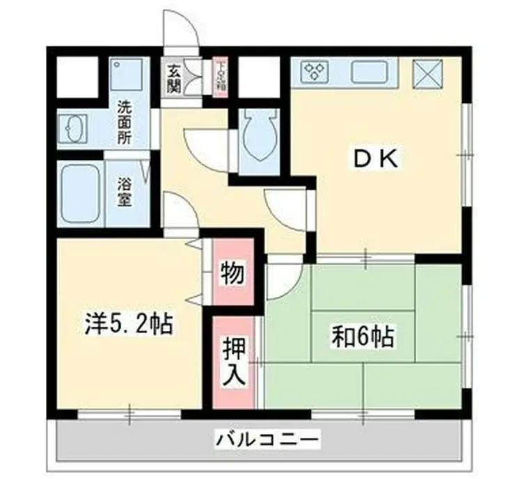 ハーヴェスト松が枝 2階階 間取り