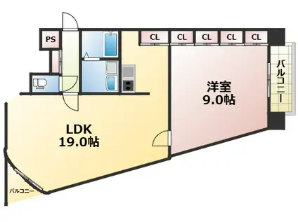 ザ・リージェント(1LDK/1階)の間取り写真