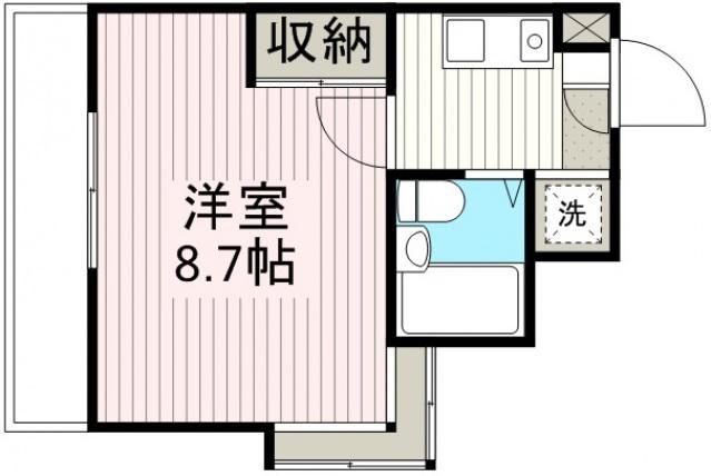 ケンジントンハイツ(1K/2階)の間取り写真