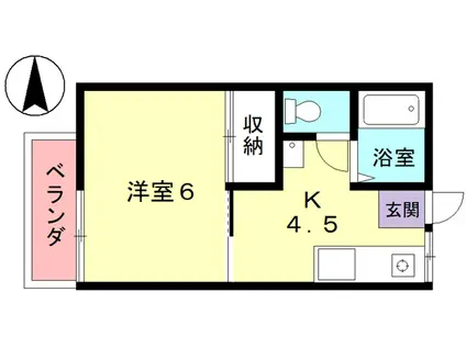 フォーブル川口A・B(1K/2階)の間取り写真