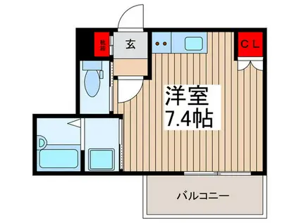エレガンスII(ワンルーム/1階)の間取り写真
