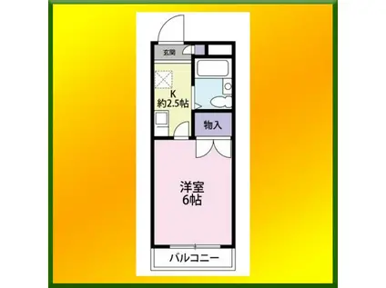 メゾンドーロ(1K/3階)の間取り写真