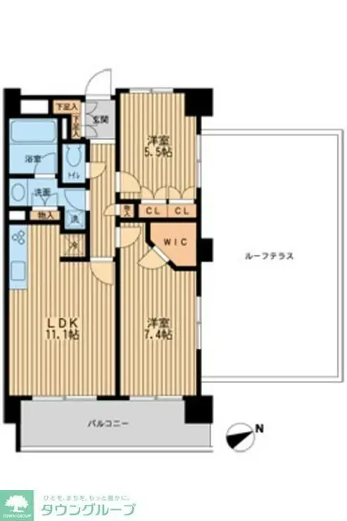 HF若林公園レジデンス 7階階 間取り