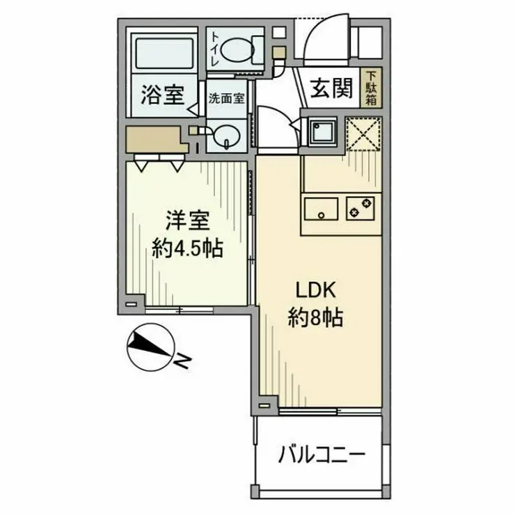 ディアステージ雪が谷大塚 4階階 間取り