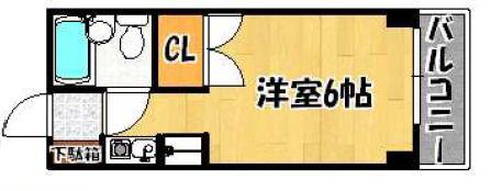 MTビル(ワンルーム/4階)の間取り写真