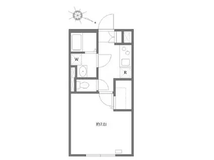 エルファーロ笹塚II(1K/4階)の間取り写真