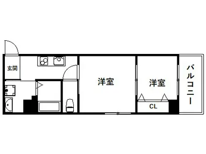 シェモア・グランデ西宮I(1DK/3階)の間取り写真