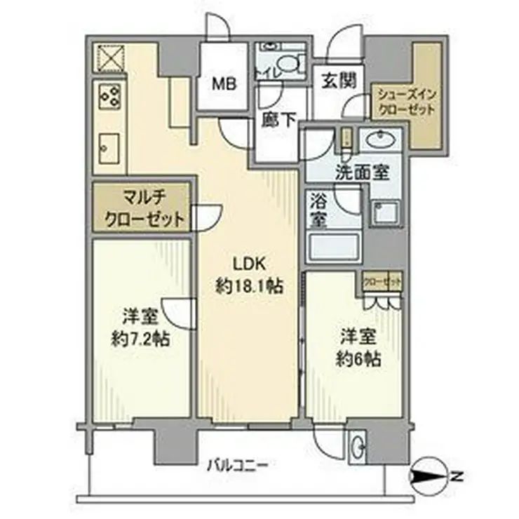 パークシティ武蔵小杉ステーションフォレストタワー 24階階 間取り