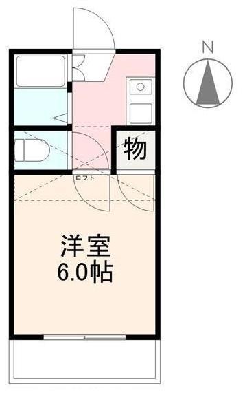 サンハイツ郷東(1K/2階)の間取り写真