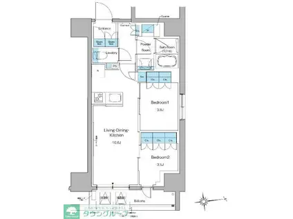 ルフォンプログレ上野御徒町(2LDK/6階)の間取り写真