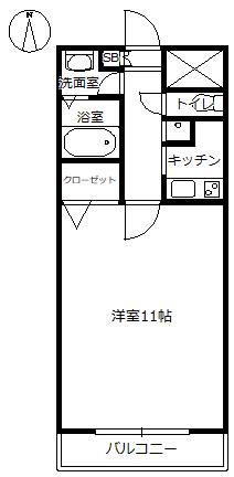 総社駅前ビル(1K/2階)の間取り写真